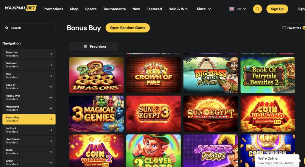 leading bonus buy casino