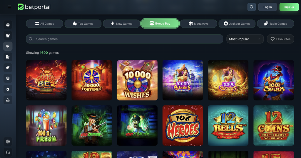 bonus buy slots at a credit card casino